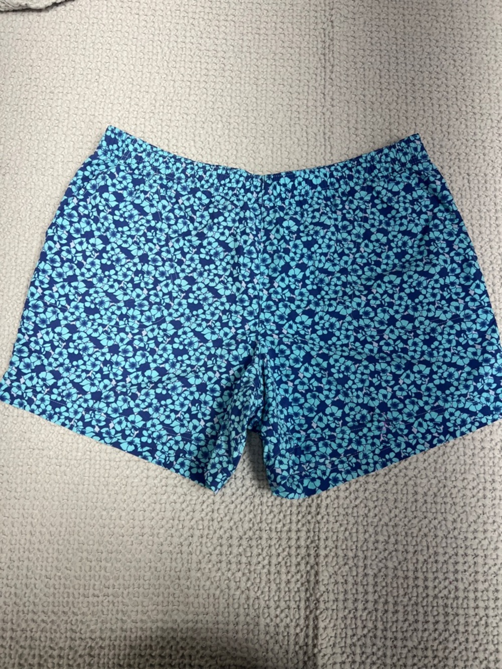 Columbia Teal and Navy Floral Swim Shorts